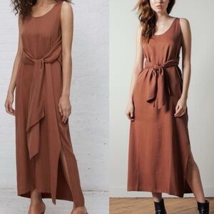 Shaina Mote Tie Maxi Dress in Clay